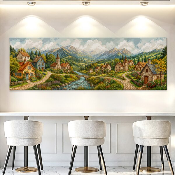 Obraz na plátně - Kamenice nad Tichou FeelHappy.cz Velikost obrazu (šířka x výška): 60 x 20 cm