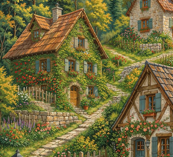 Obraz na plátně - V kopcích Zeugenu FeelHappy.cz Velikost obrazu (šířka x výška): 30 x 40 cm