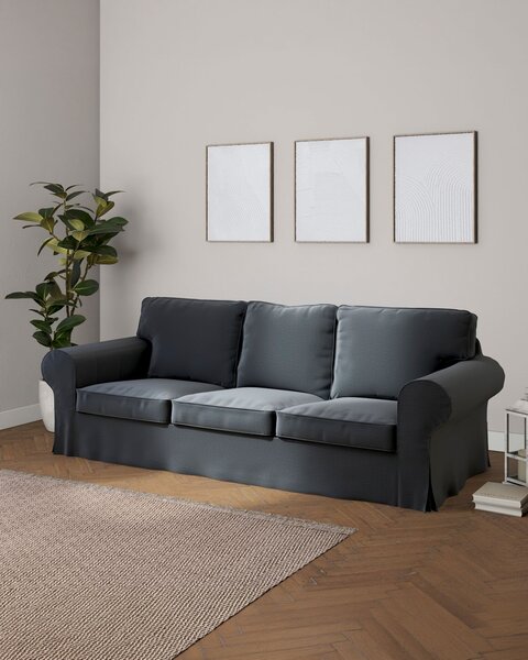 Potah na pohovku IKEA Ektorp 3-místná, rozkládací STARÝ MODEL PIXBO barva šedá látka sametová