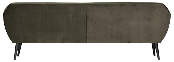 WOOOD Tmavě zelená sametová čtyřmístná pohovka Rocco 230 cm