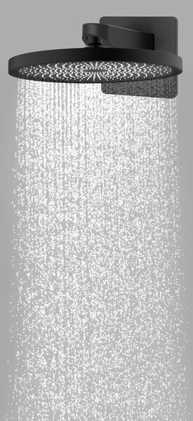 Oltens Vann hlavová sprcha 26x26 cm kulatý černá mat 37007300