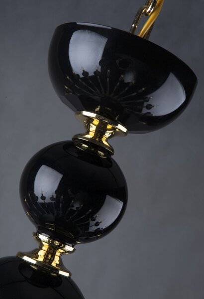 Lustr křišťálový černý EL4211600BLACK, Varianta Zlatý