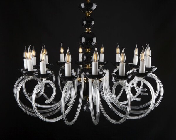Lustr křišťálový černý EL4211600BLACK, Varianta Zlatý