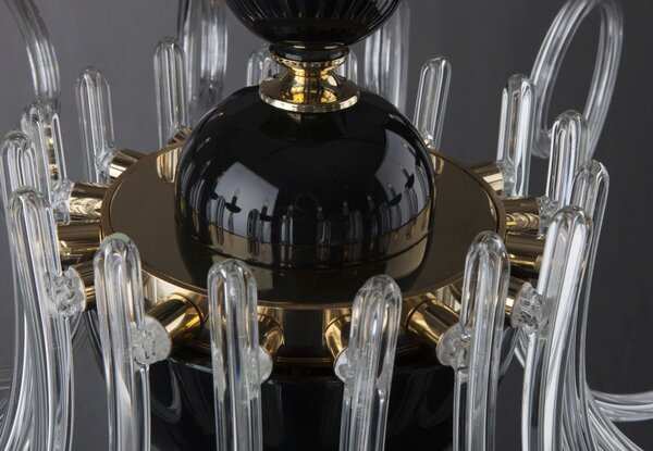 Lustr křišťálový černý EL4211600BLACK, Varianta Zlatý