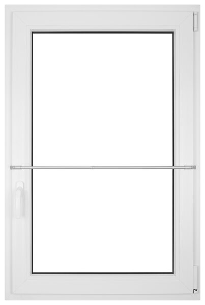 Dekodum Plastová Mini Garnýž teleskopická / Vitrážka 45-75 cm Stříbrný