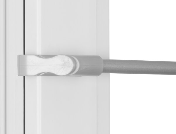 Dekodum Plastová Mini Garnýž teleskopická / Vitrážka 45-75 cm Stříbrný