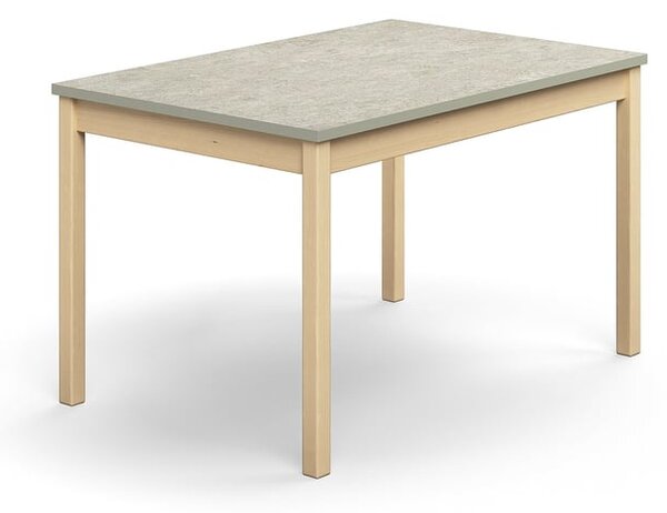 AJ Produkty Stůl DECIBEL, 1200x800x720 mm, akustické linoleum, bříza/šedá