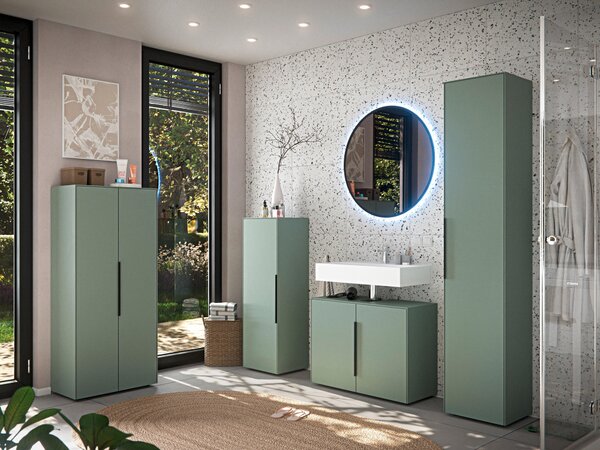 SKŘÍŇKA POD UMYVADLO, zelená, zelená, 80/60/33 cm home24 - Koupelnové série, Online Only