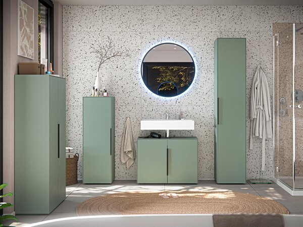 SKŘÍŇKA POD UMYVADLO, zelená, zelená, 80/60/33 cm home24 - Koupelnové série, Online Only