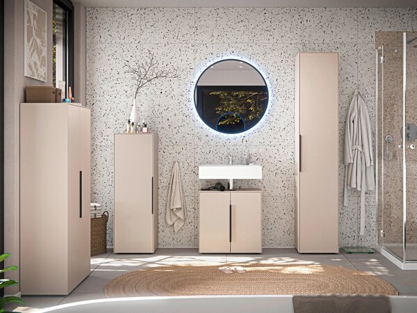 SKŘÍŇKA POD UMYVADLO, kašmírová, kašmírová, 60/60/33 cm home24 - Koupelnové série, Online Only