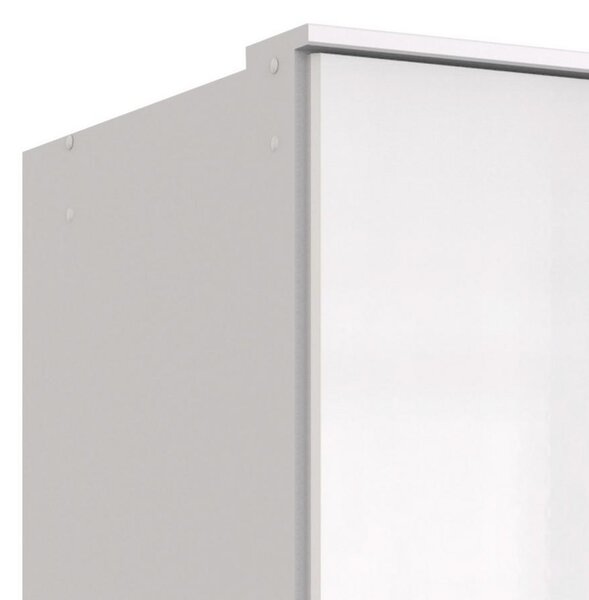 Šatní skříň CLACK bílá vysoký lesk 91cm