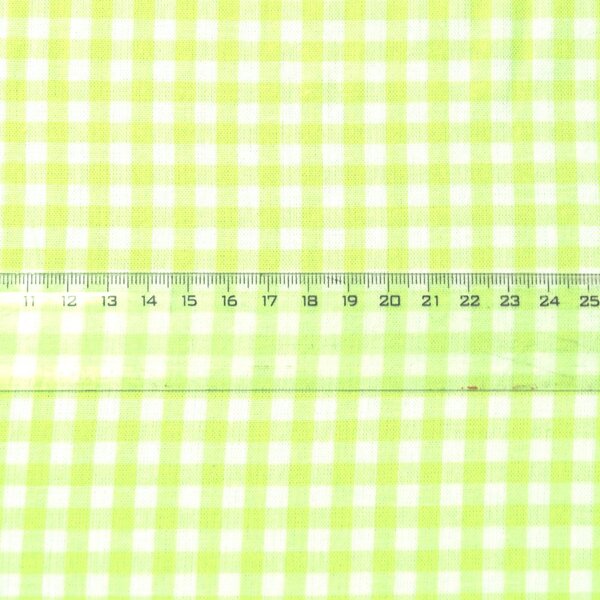 Látka Kanafas jarně zelená - 0,5 cm káro bez obšití 160