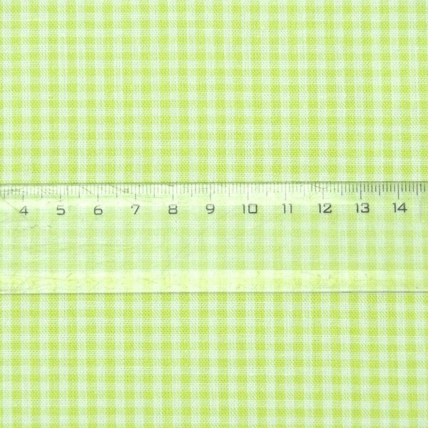 Látka Kanafas jarně zelená - 0,2 cm káro bez obšití 160