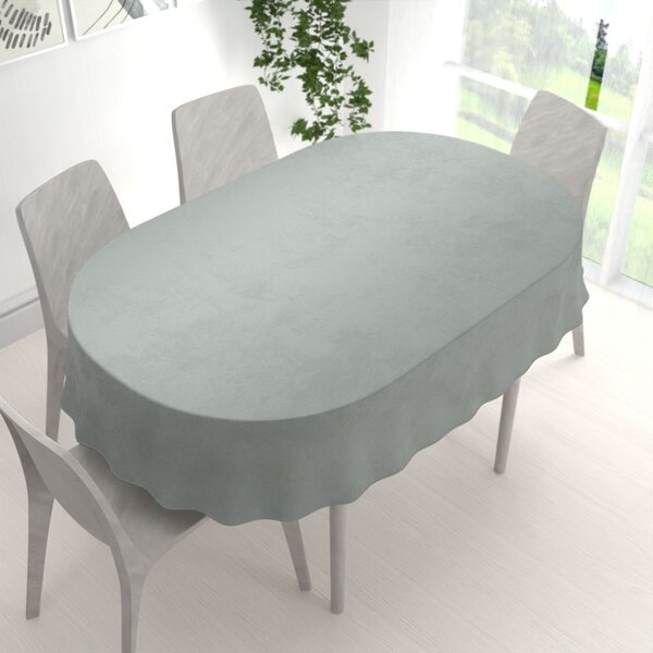 Biante Sametový oválný ubrus Velvet Premium SVP-046 Světle šedý 50x100 cm