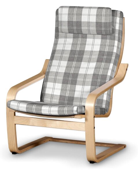 Sedák na křeslo IKEA Poäng II barva šedá látka pletený vzor, vzorované