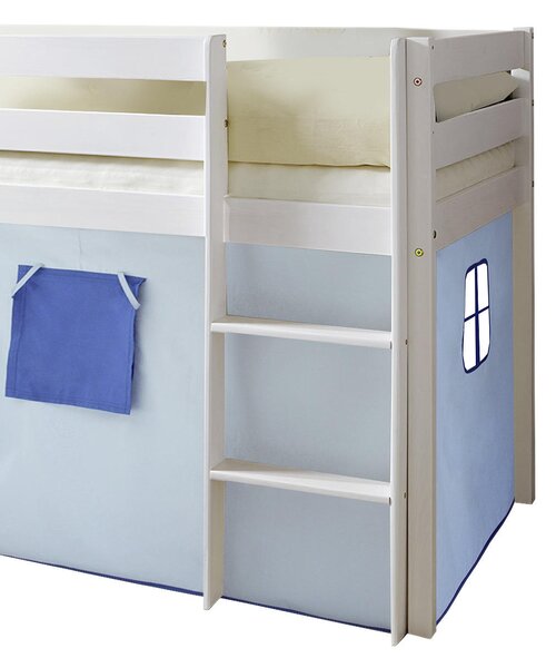 VYSOKÁ POSTEL, 90/200 cm, bílá, světle modrá, tmavě modrá MID.YOU - Vyvýšené postele, Online Only