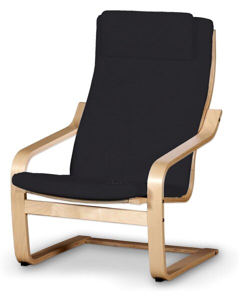 Sedák na křeslo IKEA Poäng II barva černá látka pletený vzor