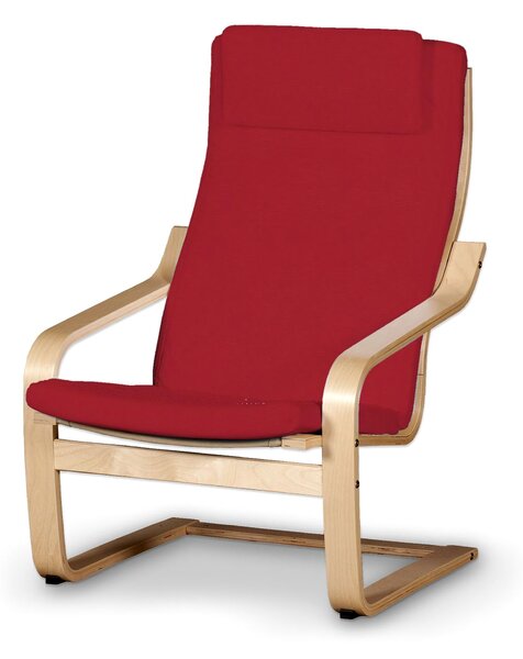 Sedák na křeslo IKEA Poäng II barva červená látka pletený vzor