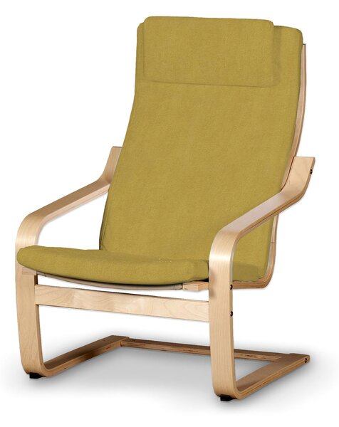 Sedák na křeslo IKEA Poäng II barva žlutá látka pletený vzor