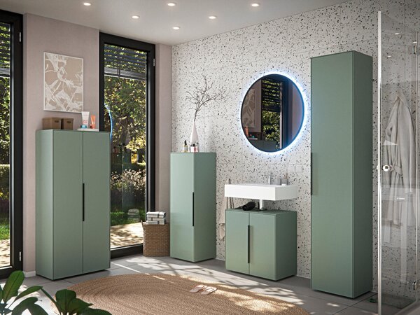 SKŘÍŇKA POD UMYVADLO, zelená, zelená, 60/60/33 cm home24 - Koupelnové série, Online Only