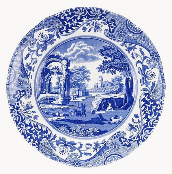 Sada snídaňových talířů z porcelánu Blue Italian, 4 díly