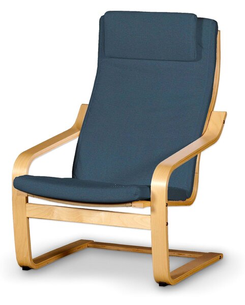 Sedák na křeslo IKEA Poäng II barva modrá látka pletený vzor