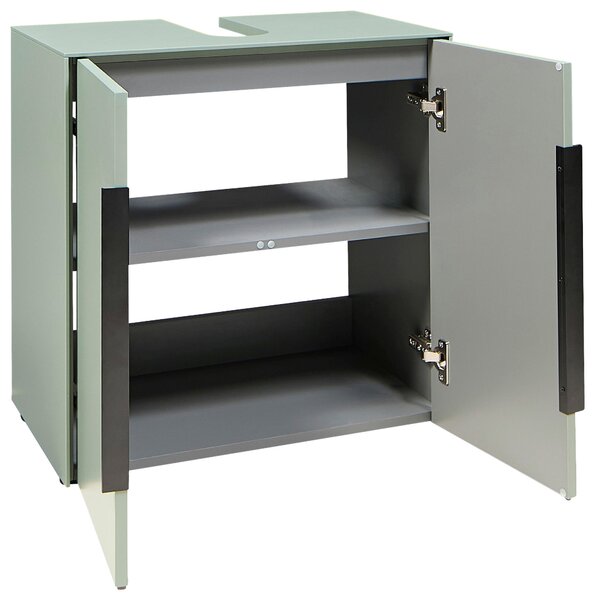 SKŘÍŇKA POD UMYVADLO, zelená, zelená, 60/60/33 cm home24 - Koupelnové série, Online Only