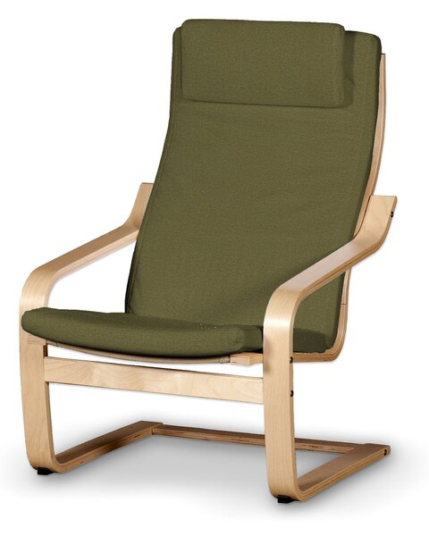 Sedák na křeslo IKEA Poäng II barva zelená látka pletený vzor