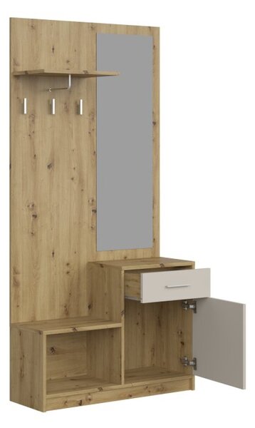 Halmar Předsíňová stěna PERGO dub artisan/kašmír
