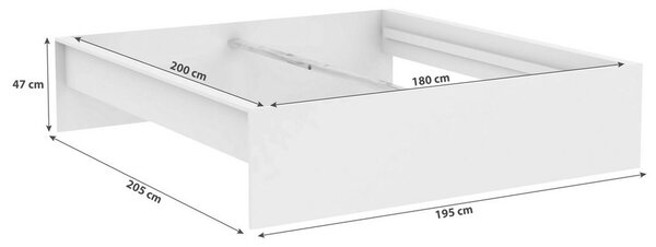 RÁM POSTELE UNIT 180