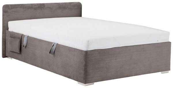 Postel Remi s bočnicemi 120x200, potah šedý