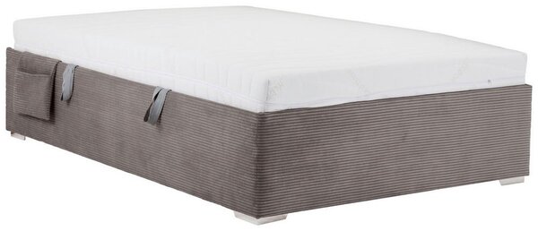 Postel Remi s bočnicemi 120x200, potah šedý