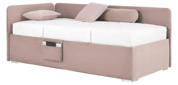Postel Remi s bočnicemi 90x200, potah růžový