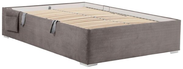 Postel Remi s bočnicemi 120x200, potah šedý