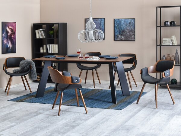 Židle Tina (ořech tmavý + ořech). Akce -10%