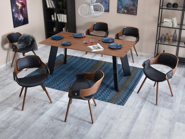 Židle Tina (ořech tmavý + ořech). Akce -10%