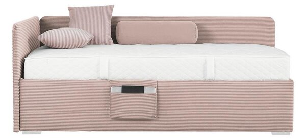 Postel Remi s bočnicemi 90x200, potah růžový