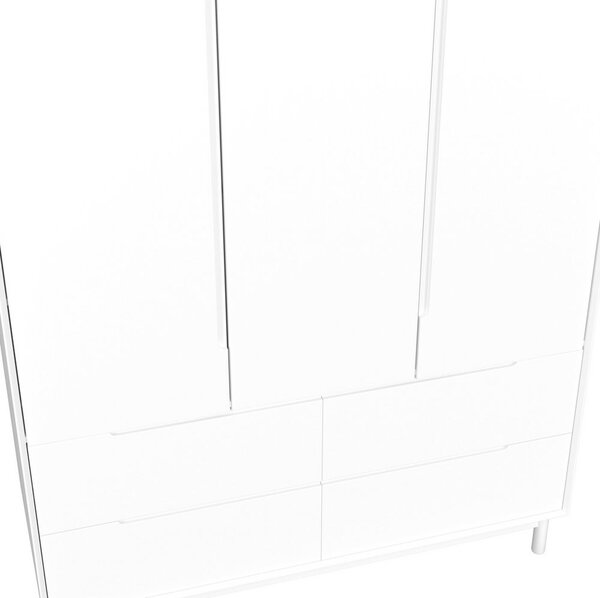 Šatní skříň MARLO š. cca 148 cm, dekor bílá