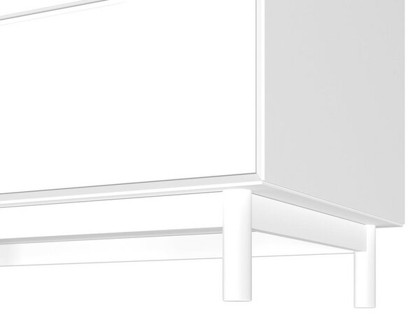 Šatní skříň MARLO š. cca 148 cm, dekor bílá