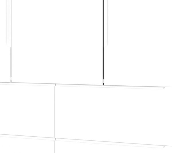 Šatní skříň MARLO š. cca 148 cm, dekor bílá
