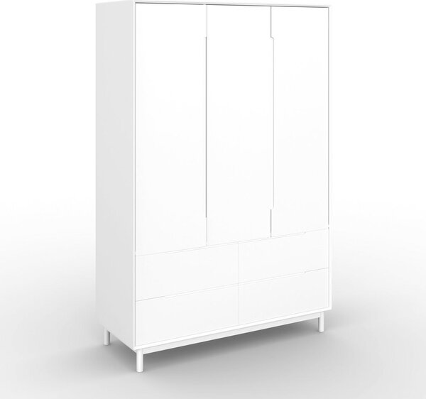 Šatní skříň MARLO š. cca 148 cm, dekor bílá