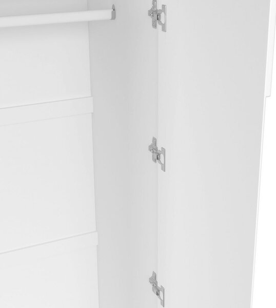 Šatní skříň MARLO š. cca 148 cm, dekor bílá
