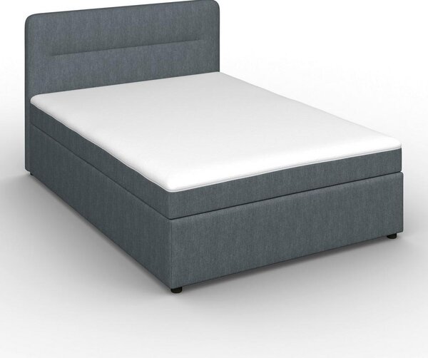Boxspringová postel MARCO 140x200, šedomodrá