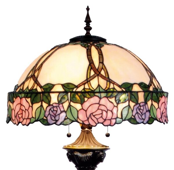 Stojací lampa Tiffany - Ø 50*164 cm 3x E27 / Max 60W - Clayre & Eef