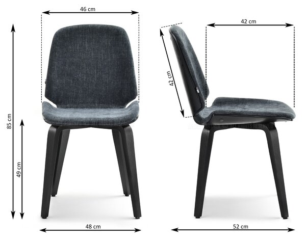 Židle Vincez (grafit + dub). Akce -10%