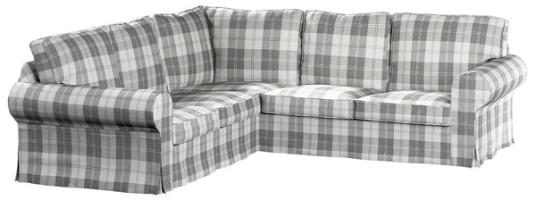 Potah na pohovku IKEA Ektorp rohová barva šedá látka pletený vzor, vzorované