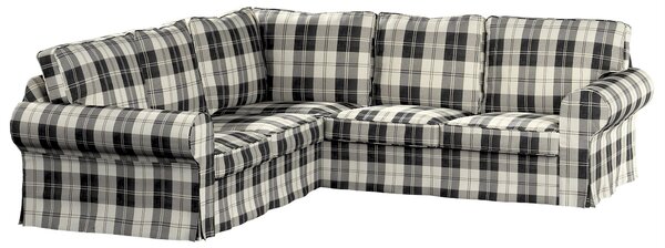 Potah na pohovku IKEA Ektorp rohová barva černá látka pletený vzor, vzorované