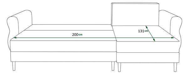Rozkládací oboustranná sedací souprava do L SILVIANO 230x140 cm, šedá