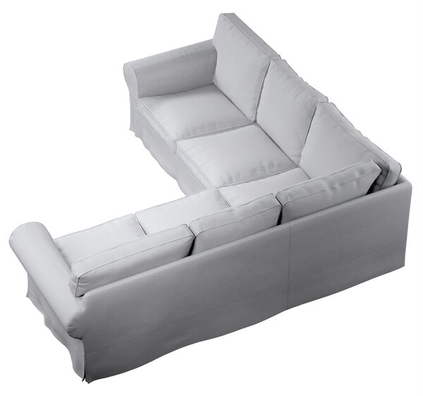 Potah na pohovku IKEA Ektorp rohová barva bílá látka pletený vzor