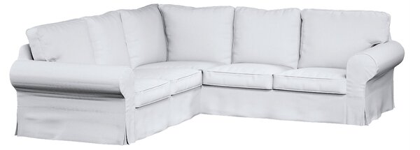 Potah na pohovku IKEA Ektorp rohová barva bílá látka pletený vzor